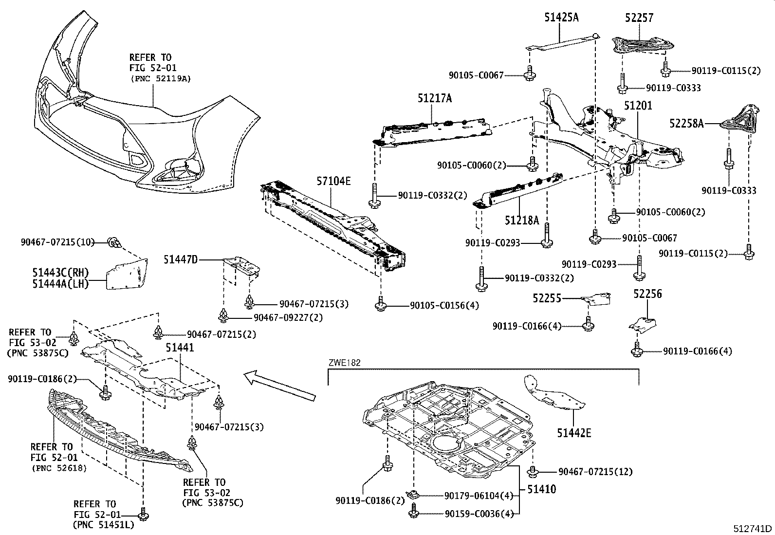 51410-02260 COVER ASSY, ENGINE UNDER, NO.1 product image