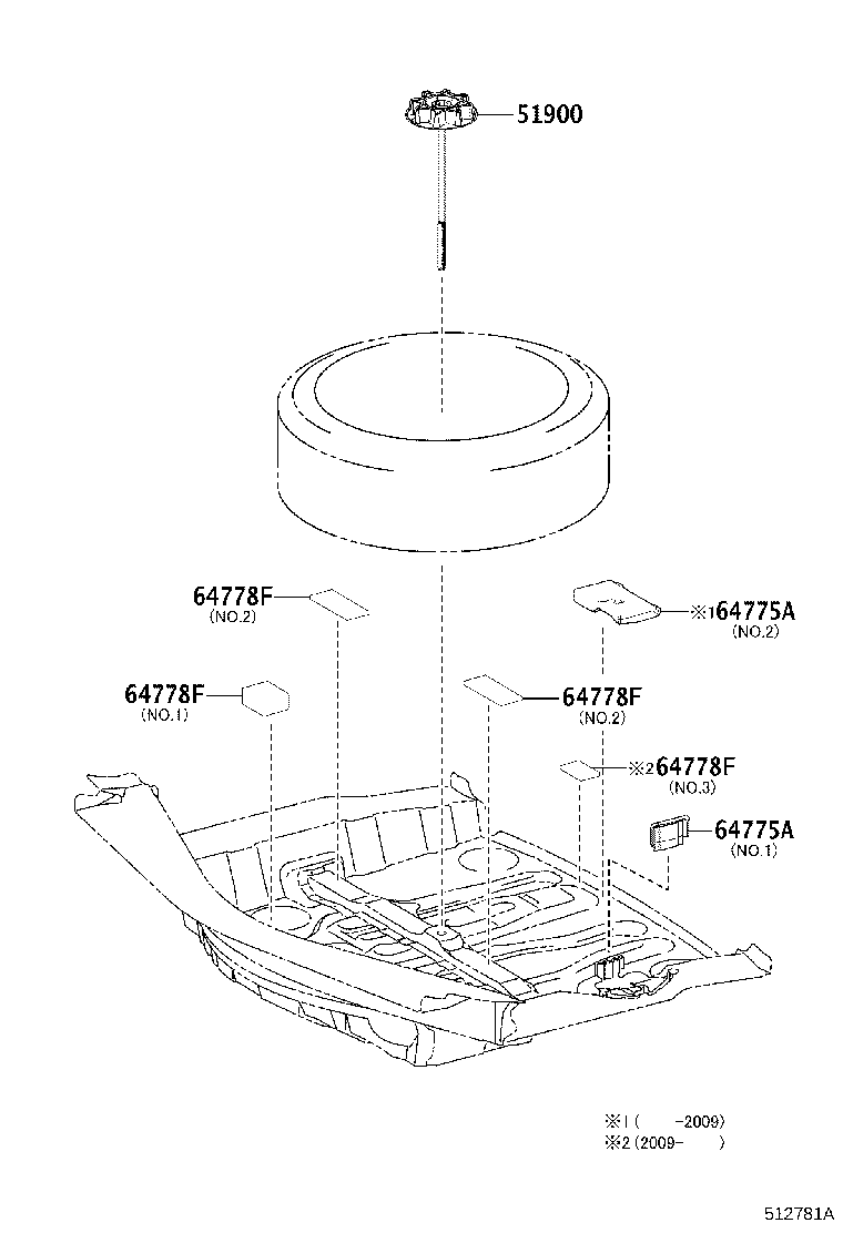 Toyota 51900-24050 CARRIER ASSY, SPARE WHEEL