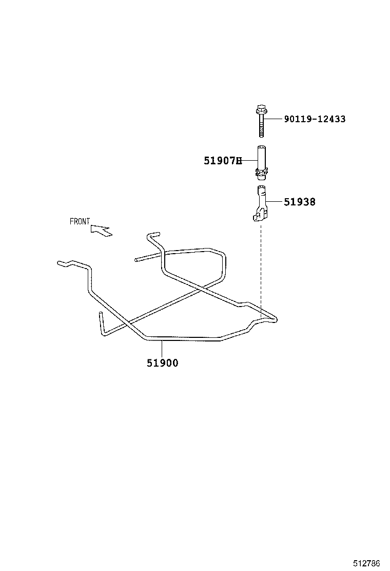 51907-52020 STOPPER SUB-ASSY, SPARE WHEEL CARRIER product image