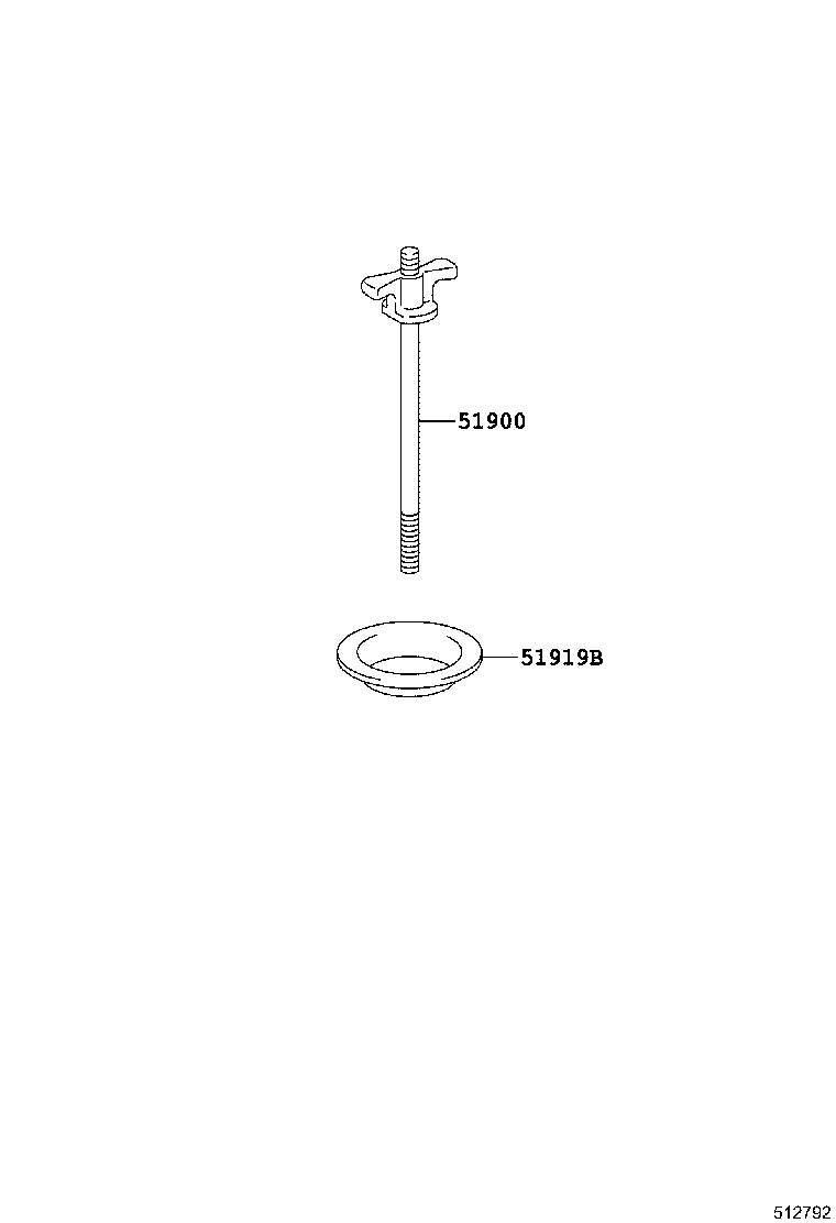 51900-21090 CARRIER ASSY, SPARE WHEEL product image