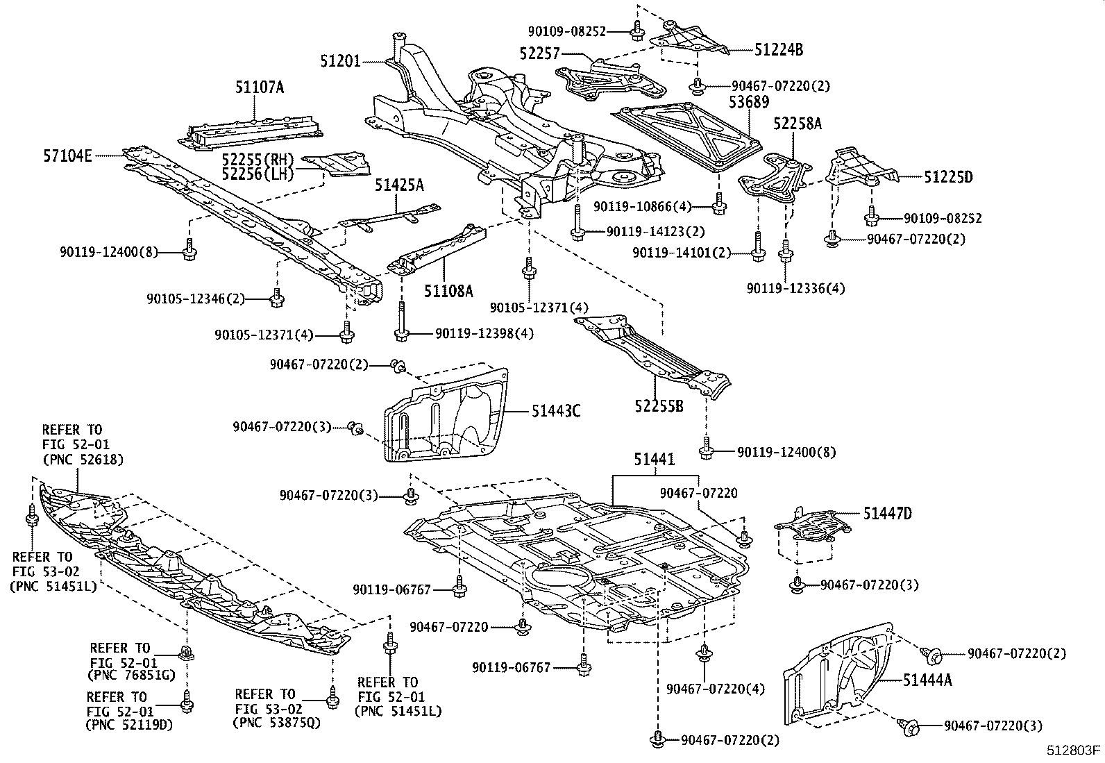 53689-WY050 BRACE, FRONT SUSPENSION, LOWER CENTER product image
