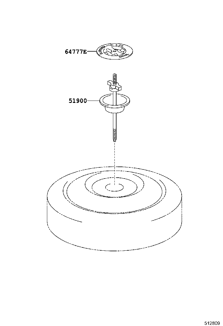 51932-13060 BRACKET, SPARE WHEEL CARRIER, NO.1 product image
