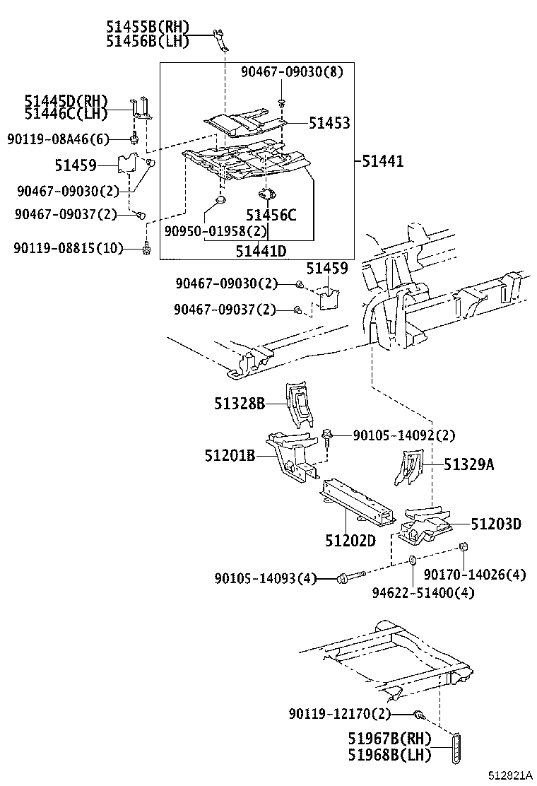 51405-36070 COVER, ENGINE UNDER, NO.1 product image