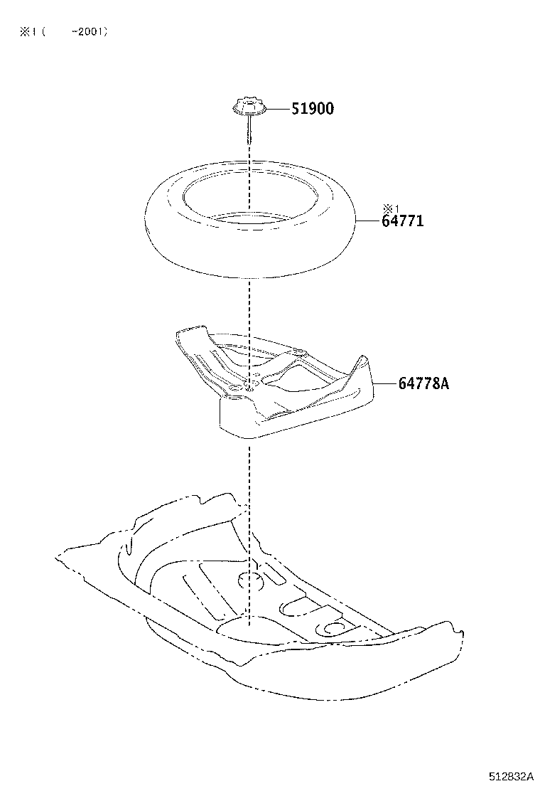64778-58011 PROTECTOR, SPARE WHEEL product image