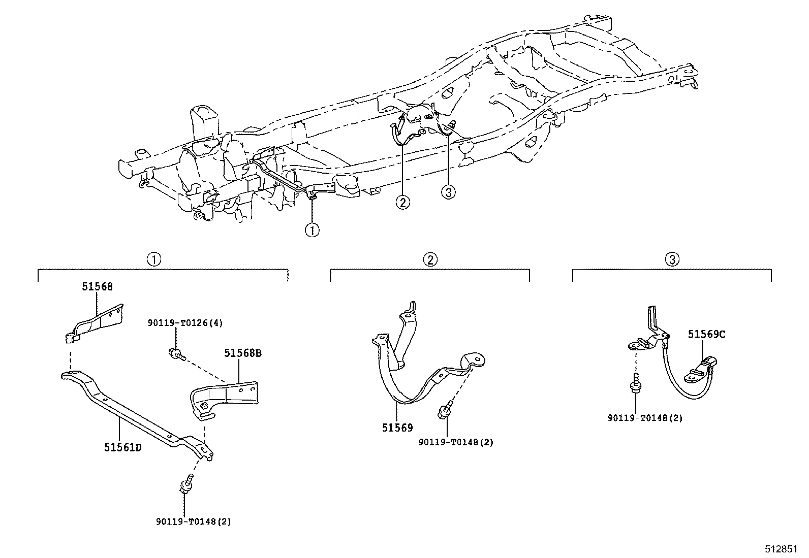 48404-KK030 BRACKET, SPRING, NO.3 RH product image