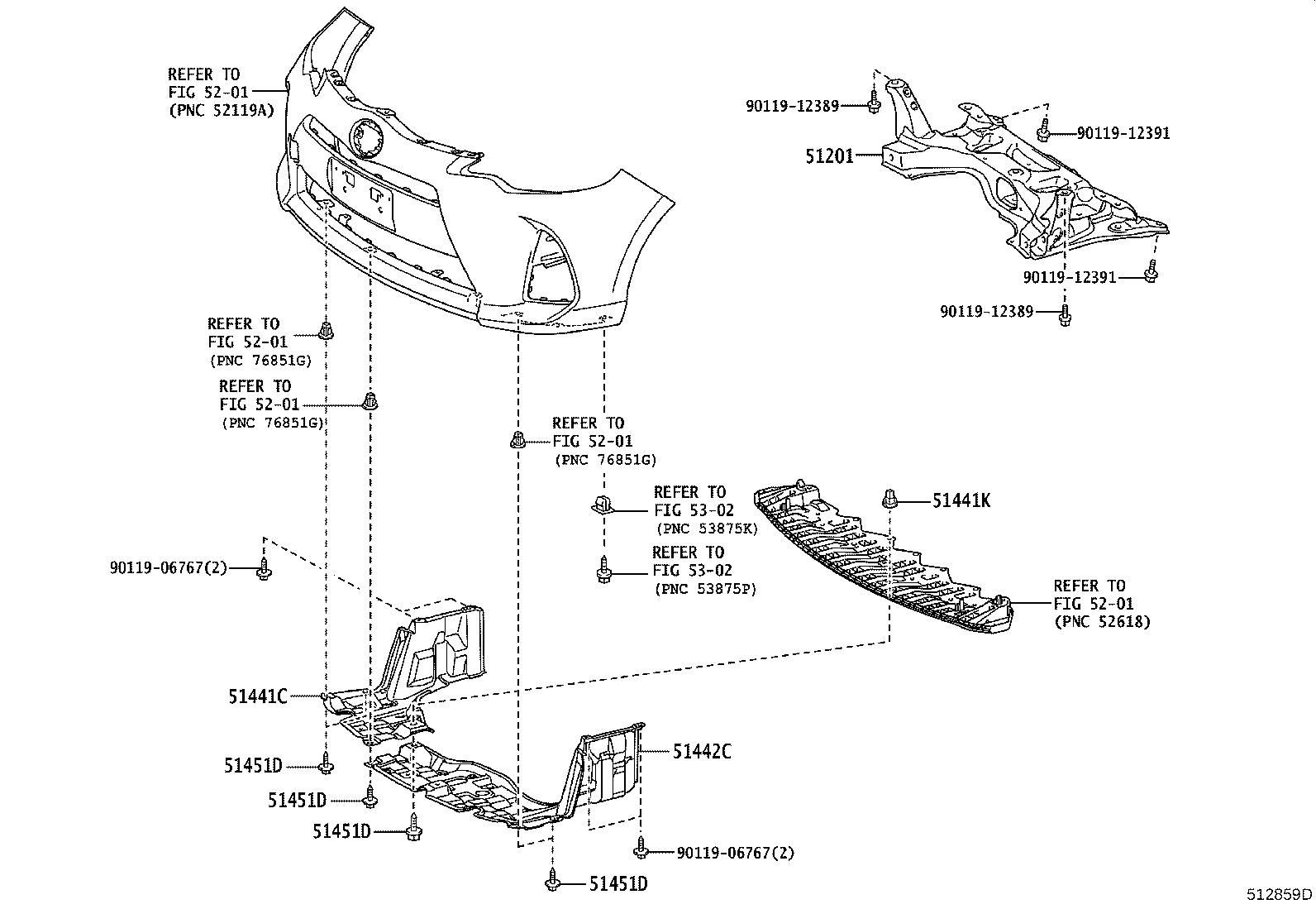 51442-52140 COVER, ENGINE UNDER, LH product image