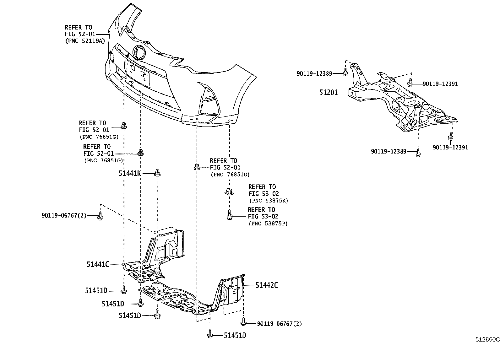 51451-52030 COVER, ENGINE UNDER, CENTER product image