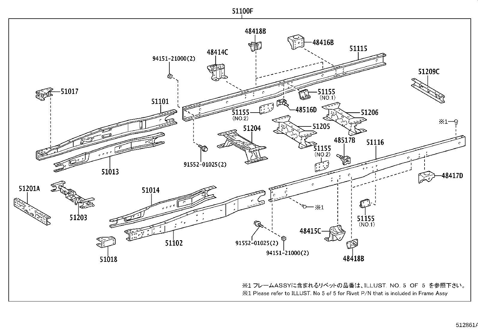 51002-3VG80 FRAME SUB-ASSY product image