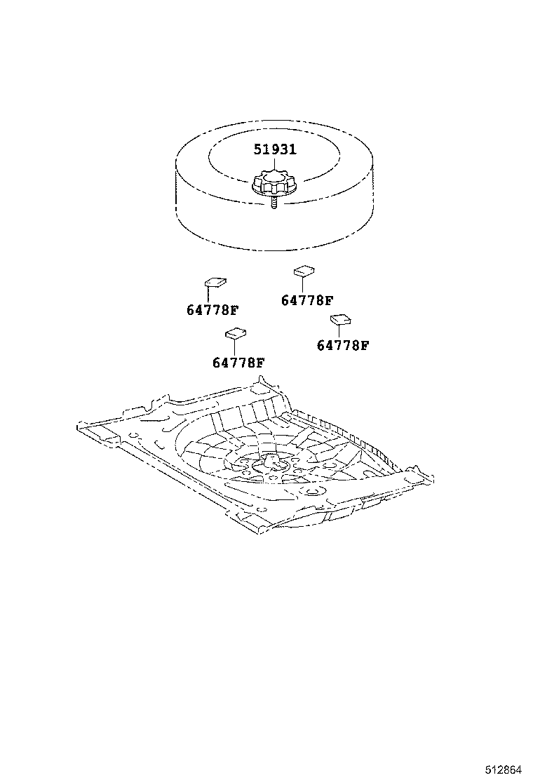 64768-12020 PROTECTOR, SPARE WHEEL product image
