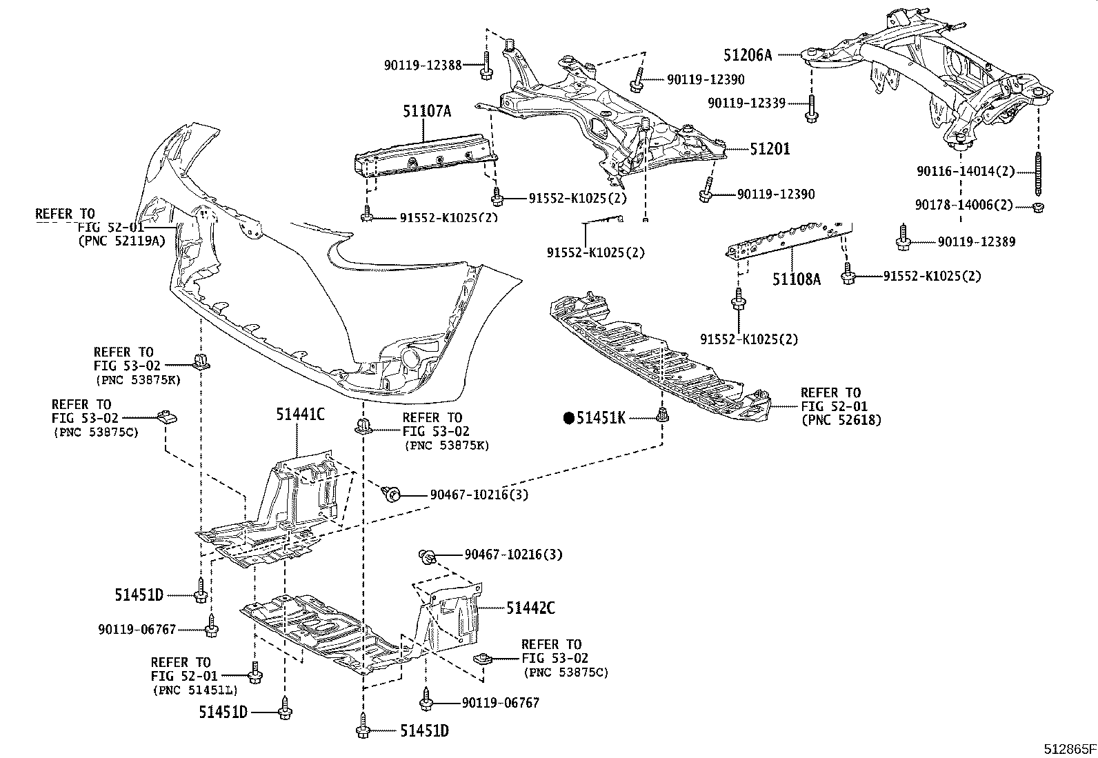 51107-52020 REINFORCEMENT SUB-ASSY, SIDE RAIL, REAR RH product image