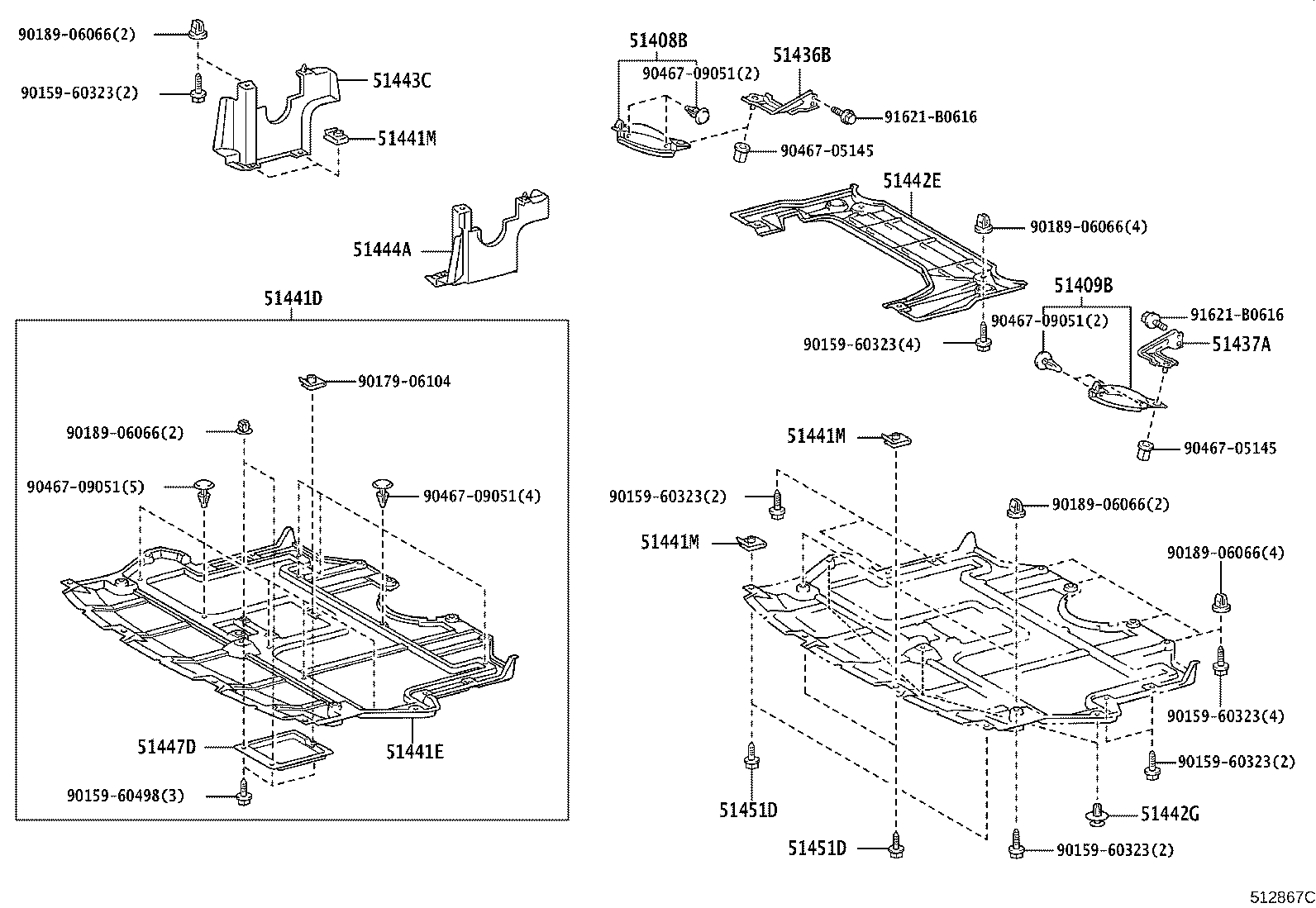 51441-30330 COVER, MOTOR UNDER, NO.1 product image