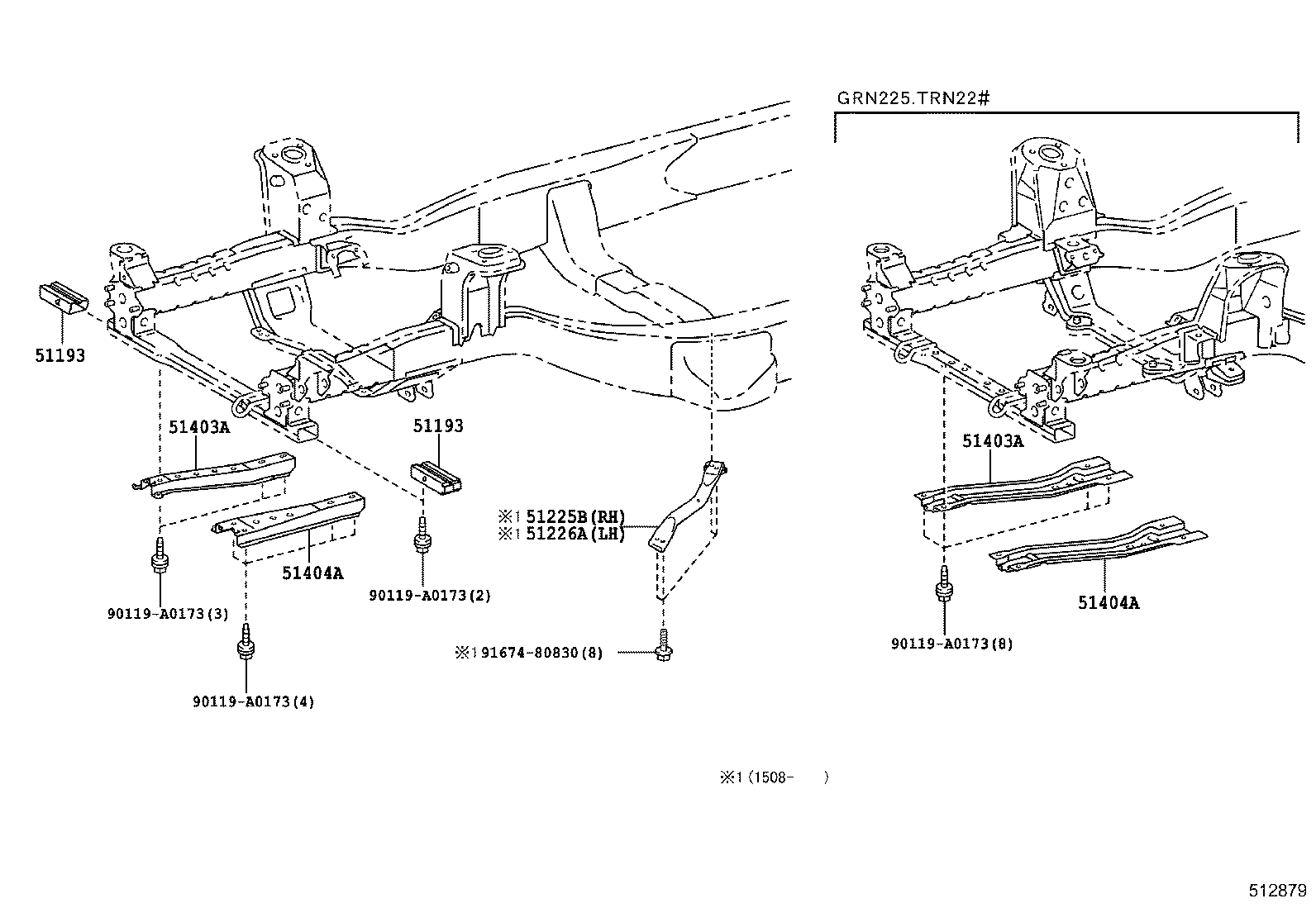 51001-04644 FRAME SUB-ASSY product image