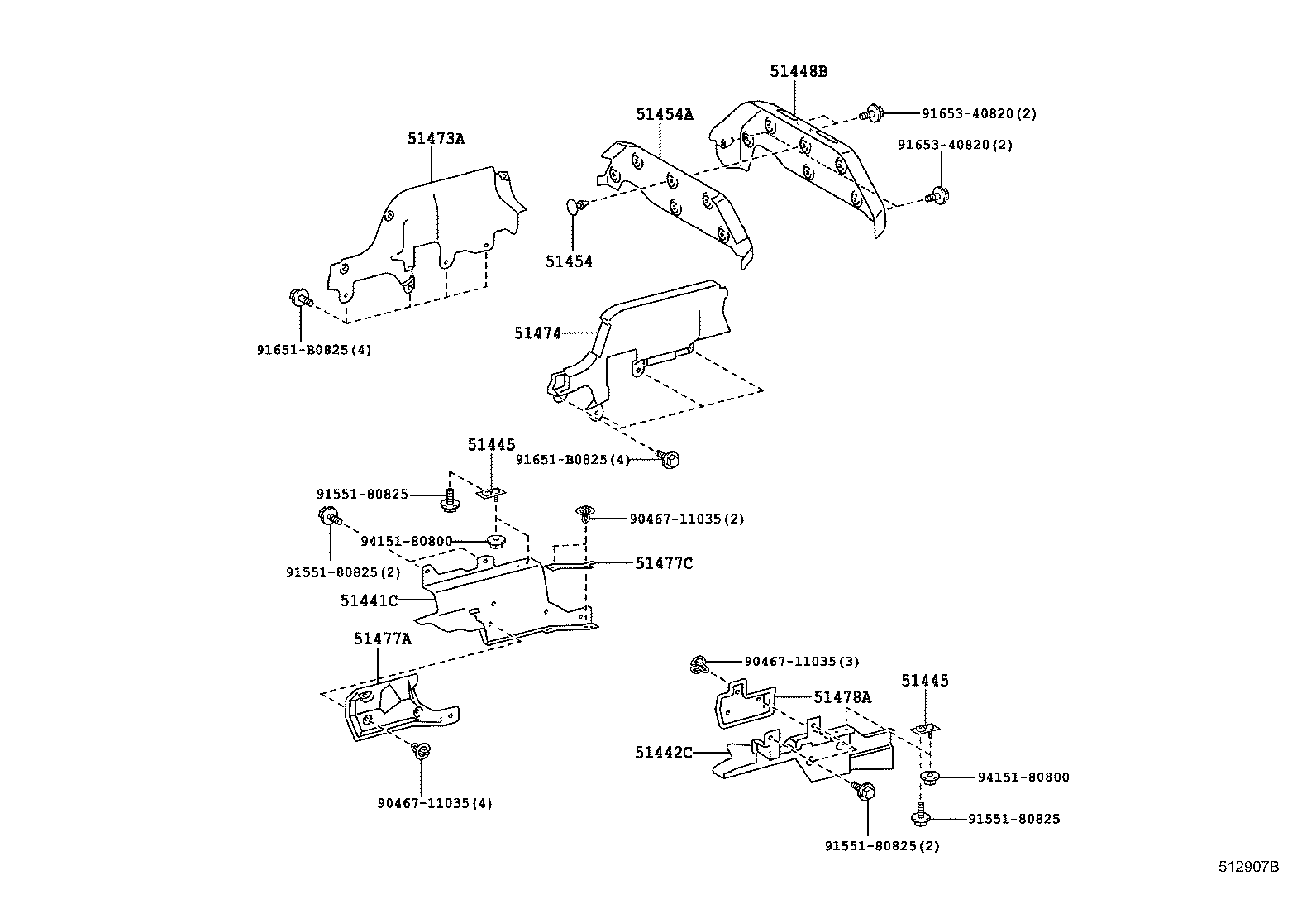 51441-37B30 COVER, ENGINE UNDER, LH product image