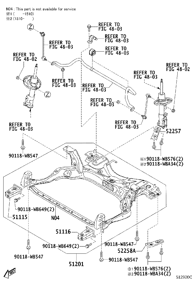 Toyota 52257-WB001 BRACE, FRONT SUSPENSION MEMBER, REAR RH