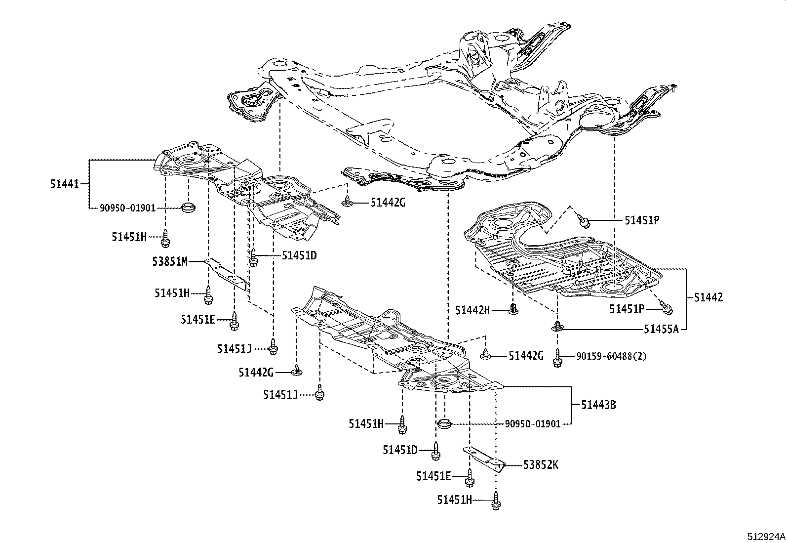 51228-48021 PLATE, FRONT SUSPENSION MEMBER DUMPER product image