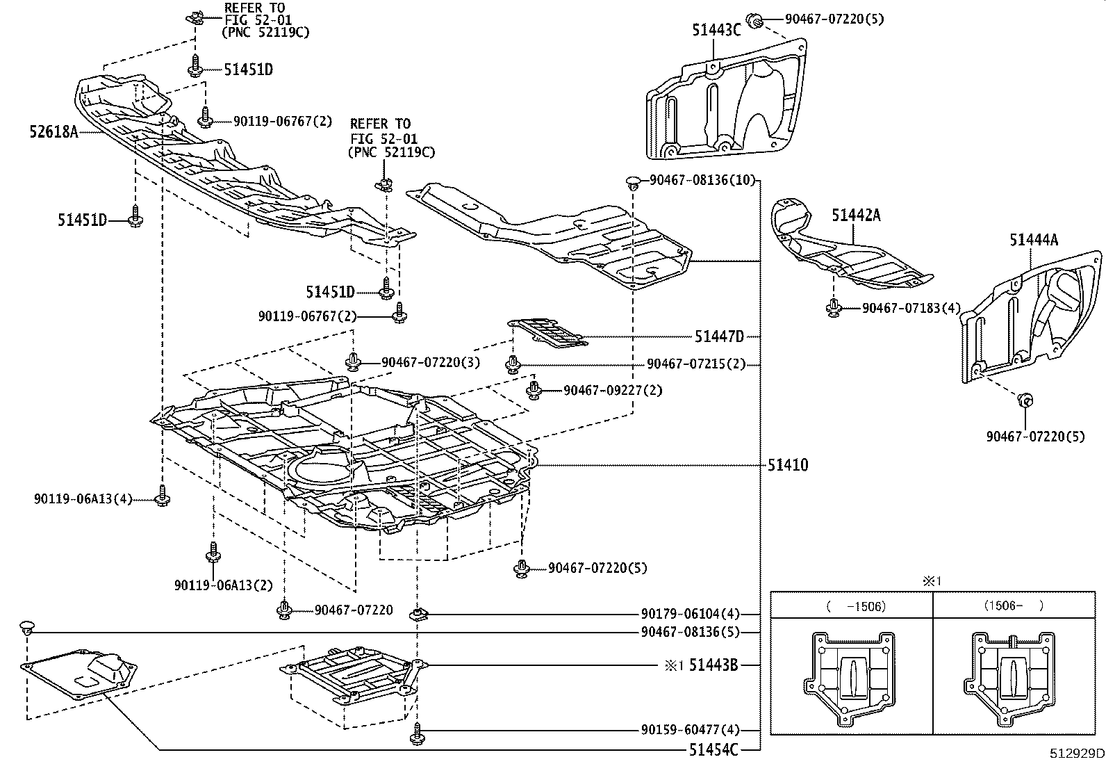 52295-12051 BRACE, REAR SUSPENSION MEMBER, RH product image