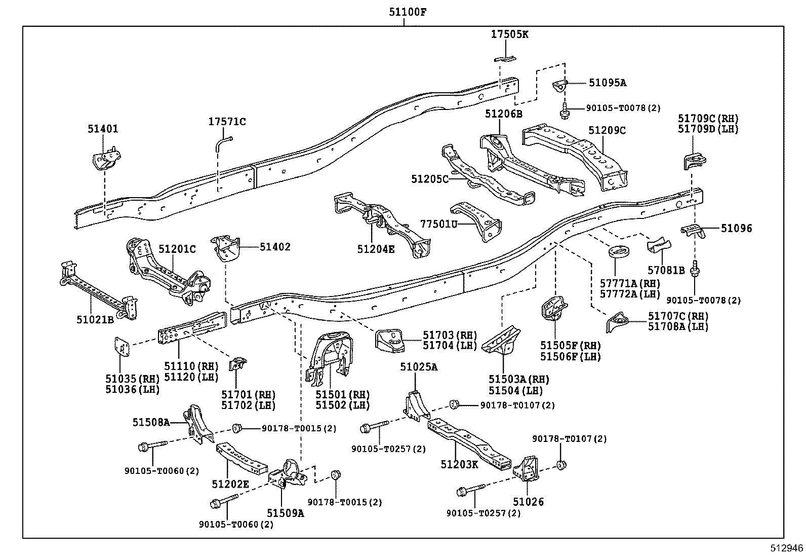 51001-KK020 FRAME SUB-ASSY product image