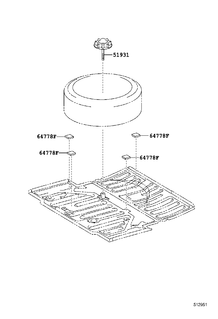 64778-48040 PROTECTOR, SPARE WHEEL product image