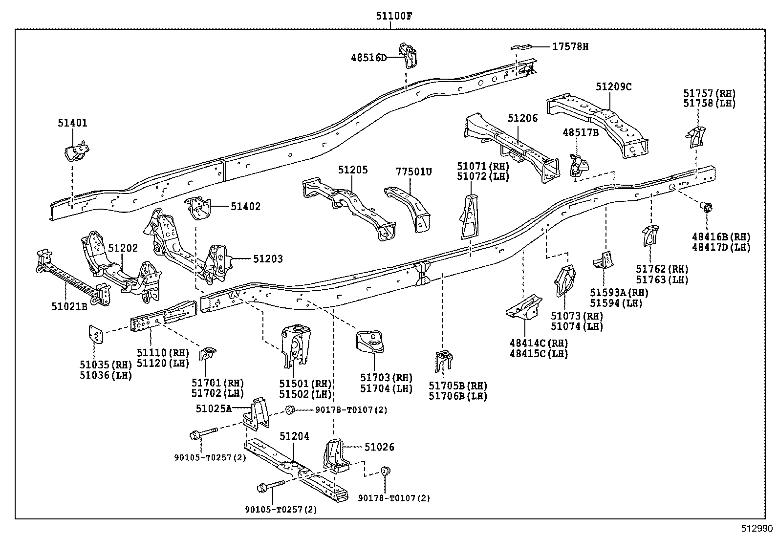 48404-KK040 BRACKET, SPRING, NO.3 RH product image