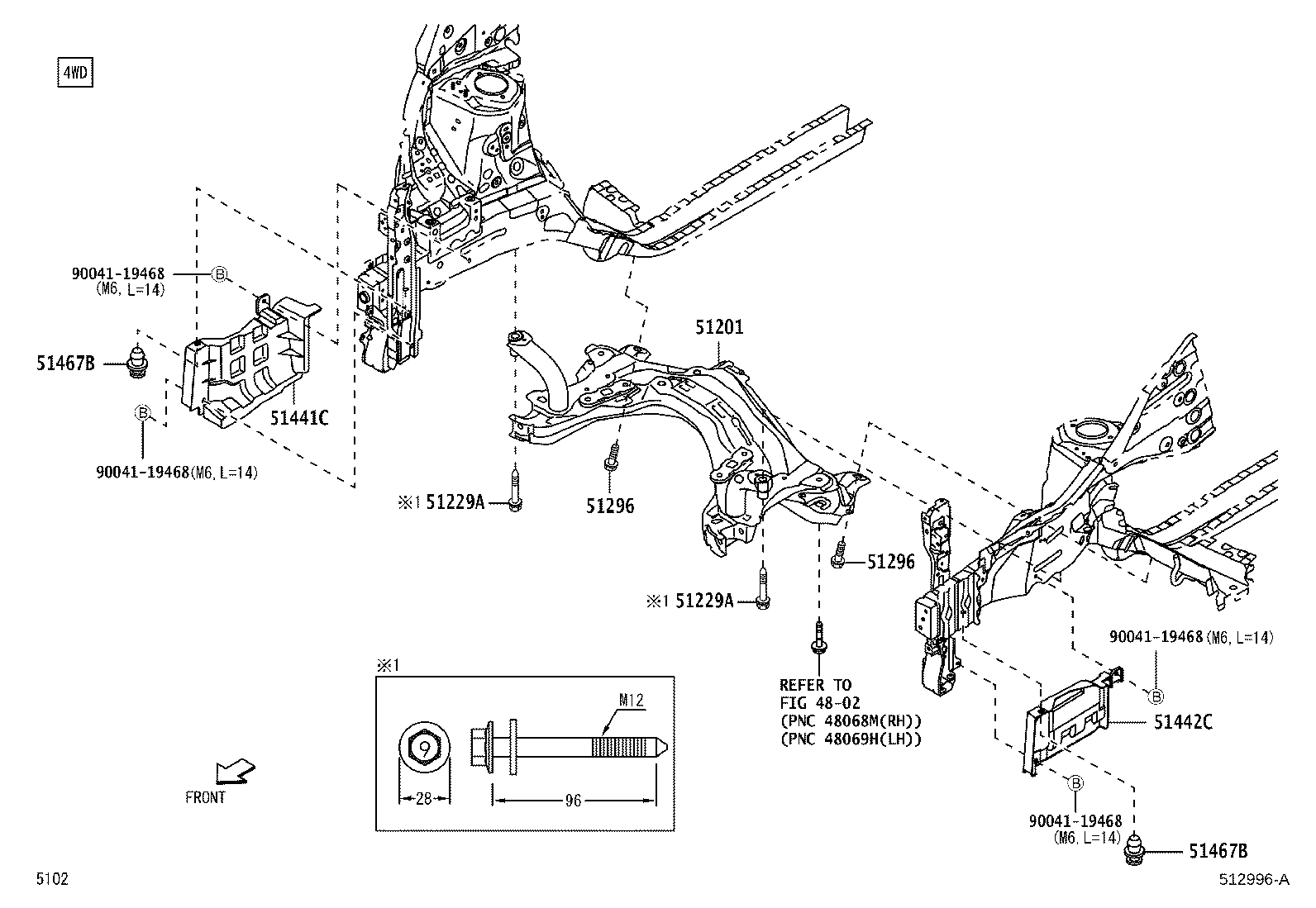 51201-B2170 CROSSMEMBER SUB-ASSY, FRONT SUSPENSION product image