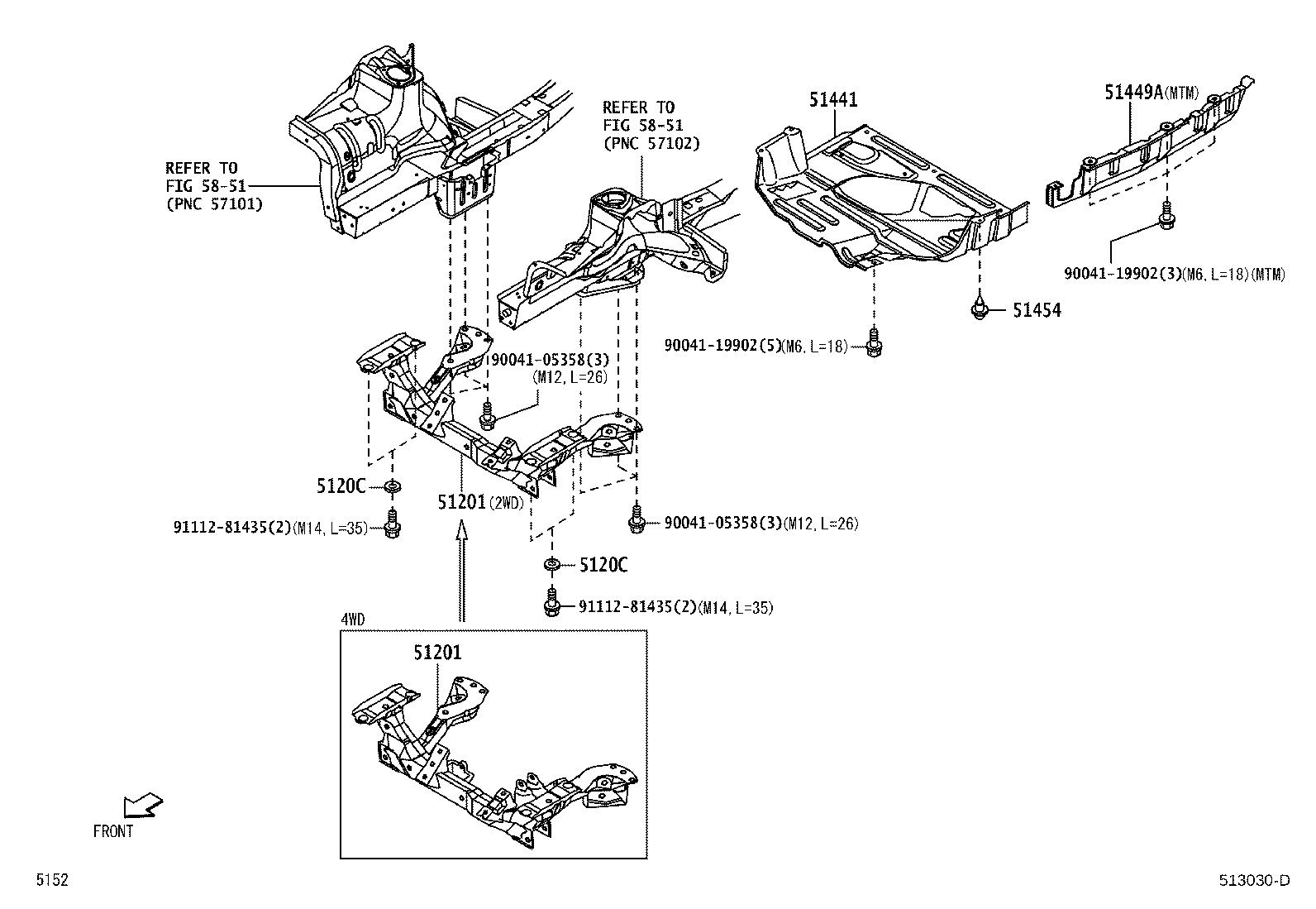 51201-B5020 CROSSMEMBER SUB-ASSY, FRONT SUSPENSION product image
