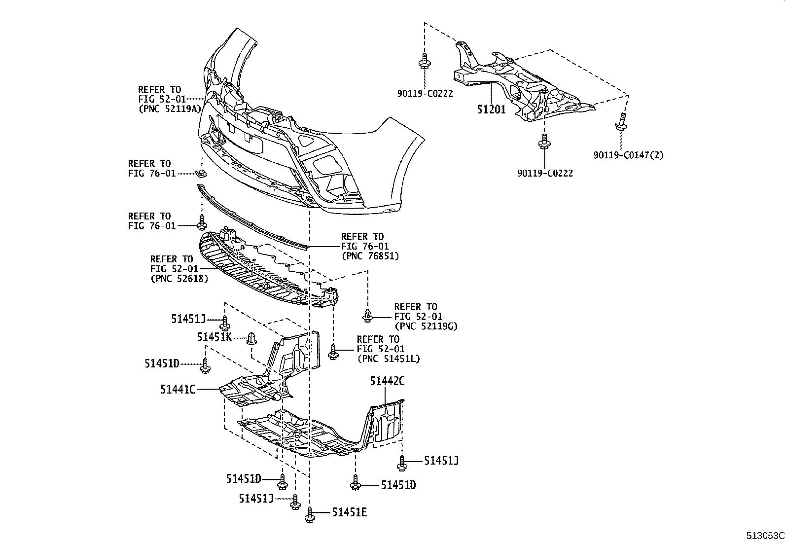 51442-0D180 COVER, ENGINE UNDER, LH product image