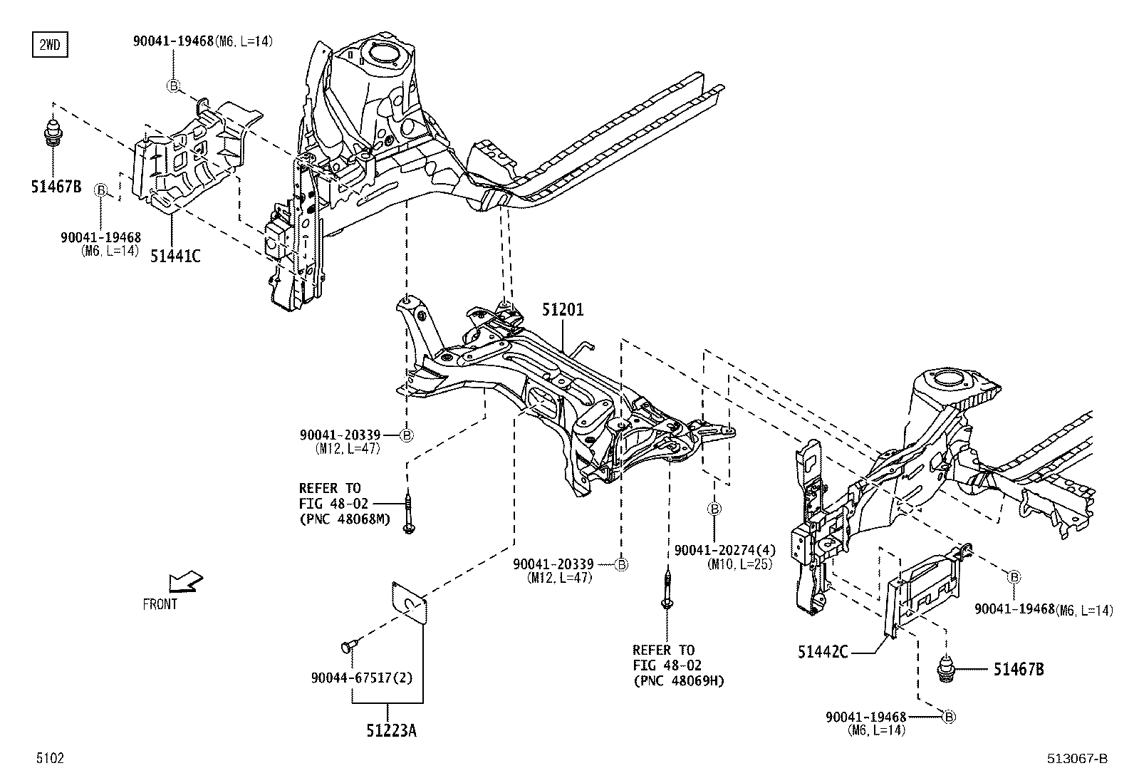 51201-B2200 CROSSMEMBER SUB-ASSY, FRONT SUSPENSION product image