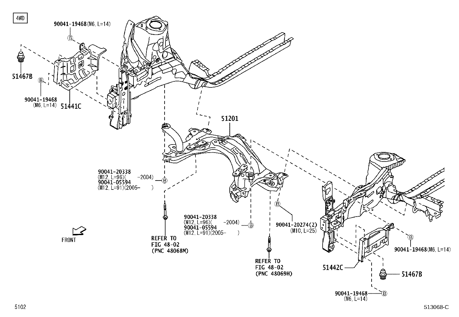 51201-B2200 CROSSMEMBER SUB-ASSY, FRONT SUSPENSION product image