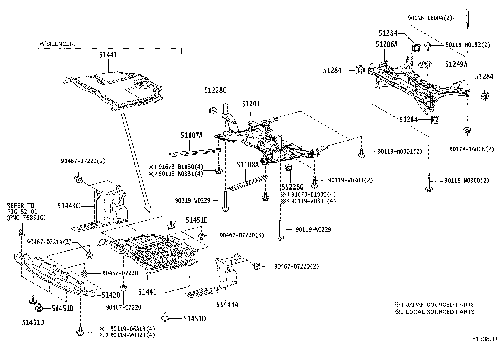 Toyota 51410-F4130 COVER, ENGINE UNDER, NO.1
