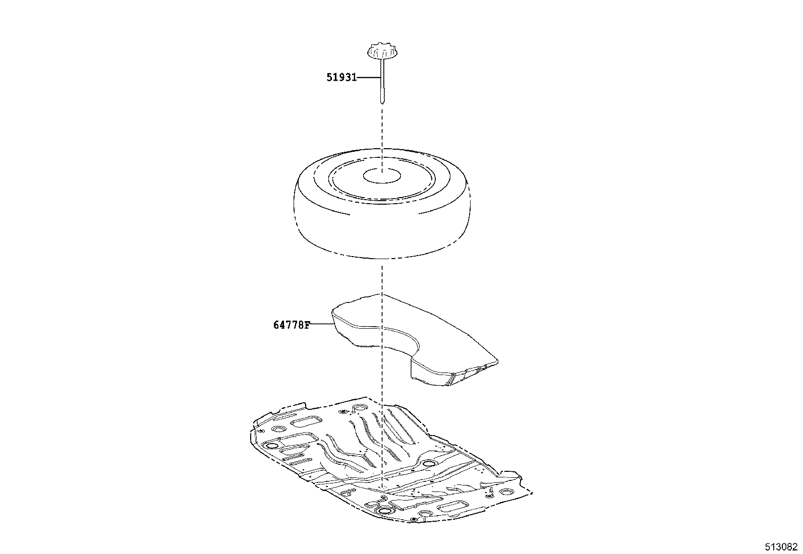 64778-10030 PROTECTOR, SPARE WHEEL product image