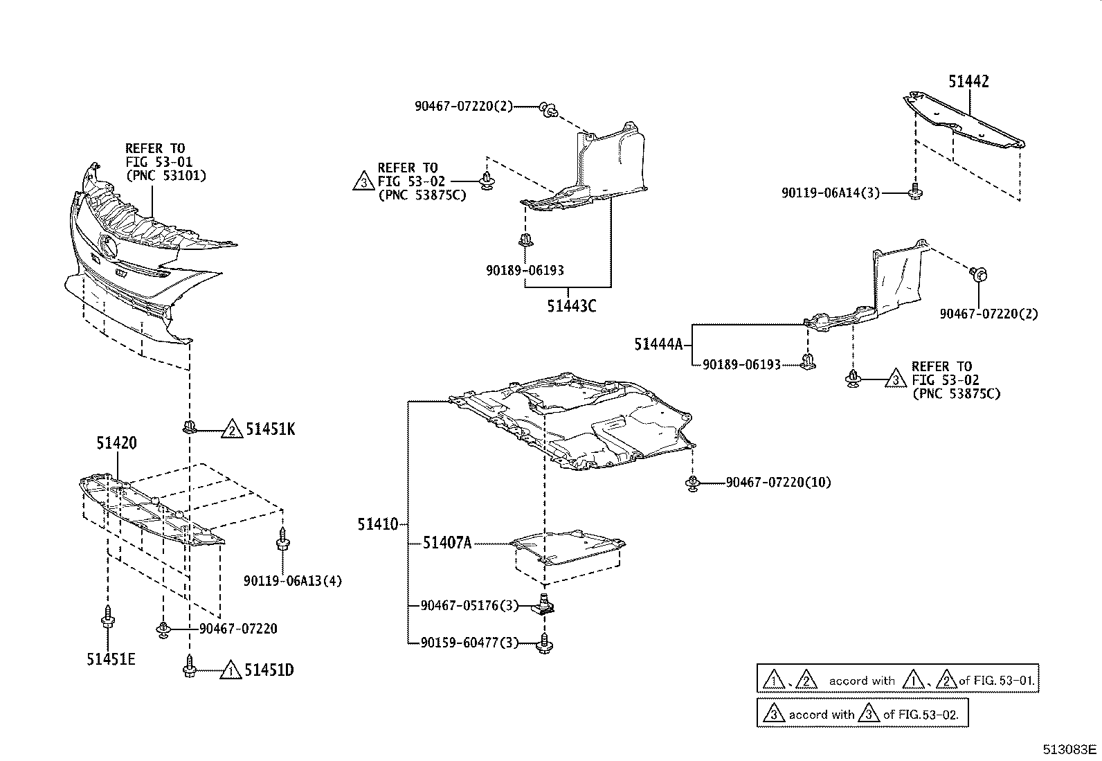Toyota 51410-47070 COVER ASSY, ENGINE UNDER, NO.1