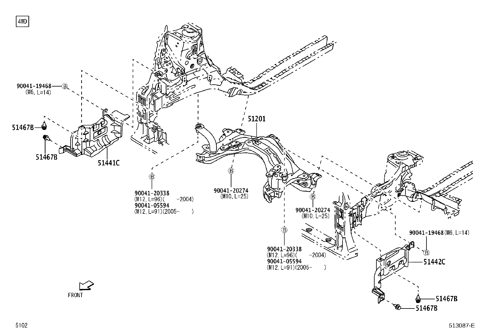 51201-B2220 CROSSMEMBER SUB-ASSY, FRONT SUSPENSION product image