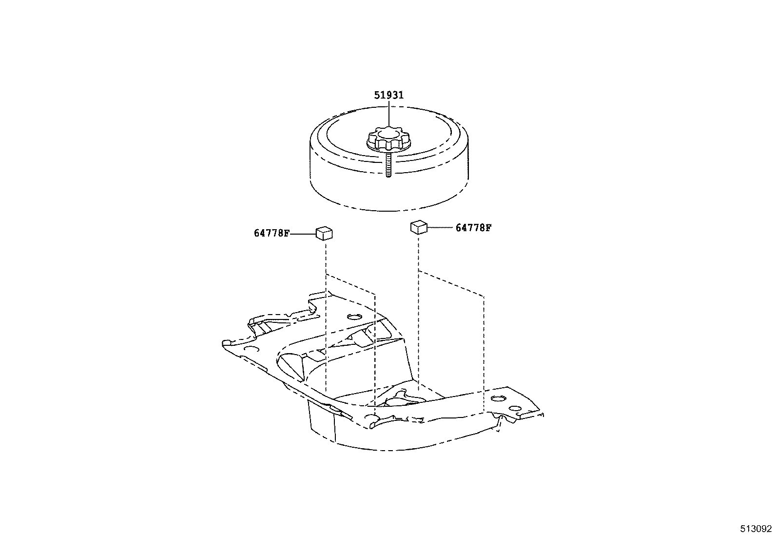 64778-0D120 PROTECTOR, SPARE WHEEL product image