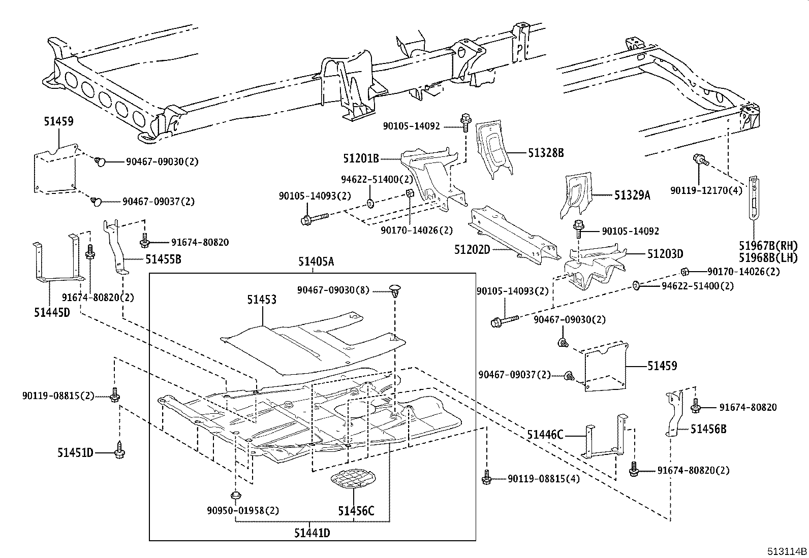 51405-V4010 COVER SUB-ASSY, ENGINE UNDER, NO.1 product image
