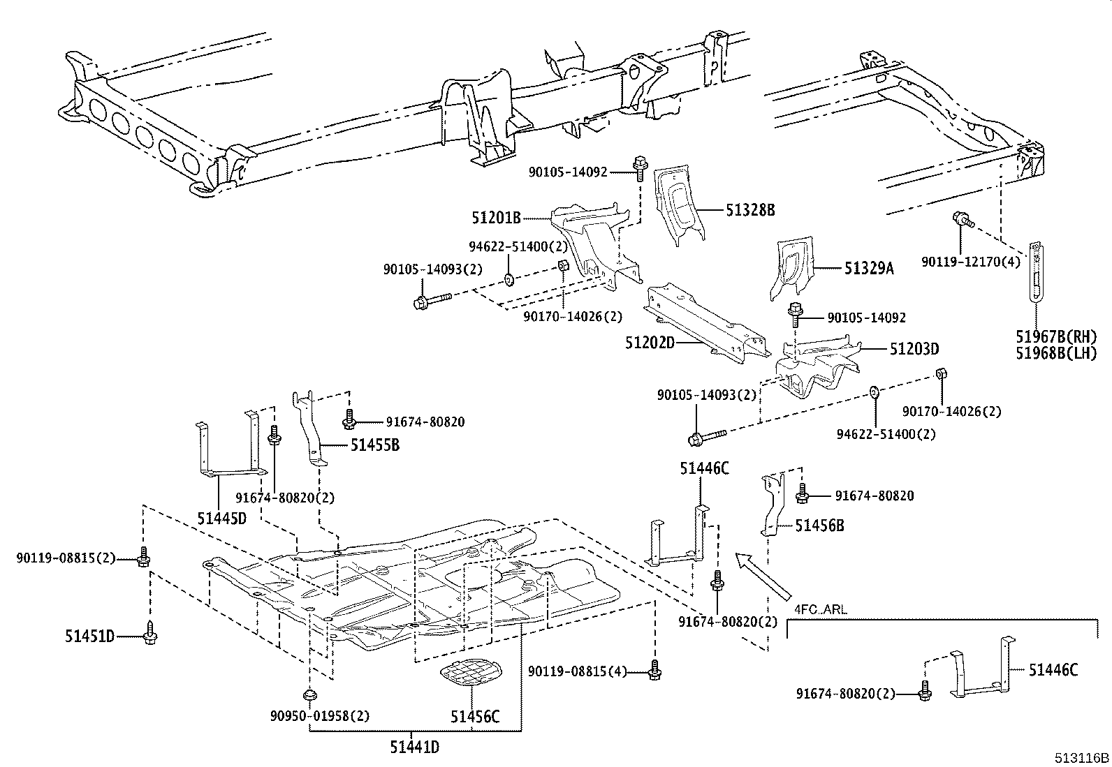51202-V4010 CROSSMENBER SUB-ASSY, FRONT SUSPENSION, LOWER product image