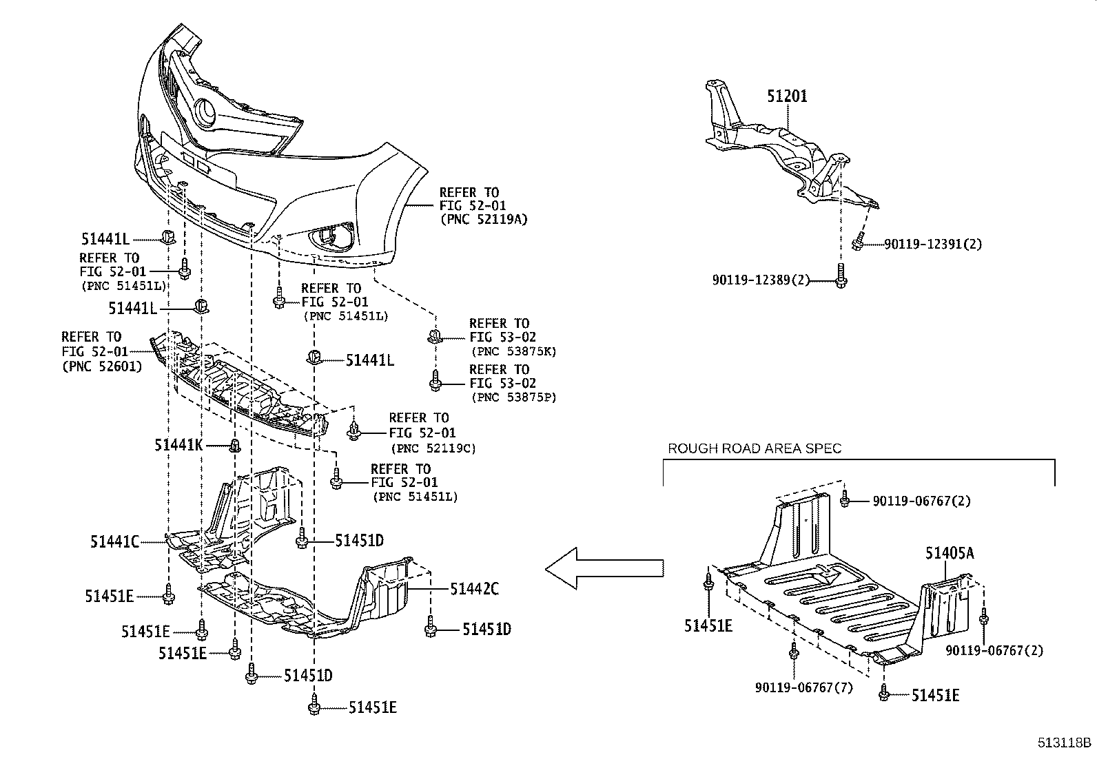 51442-52160 COVER, ENGINE UNDER, LH product image