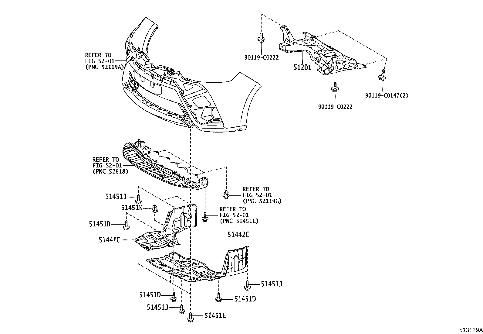 51442-0D180 COVER, ENGINE UNDER, LH product image