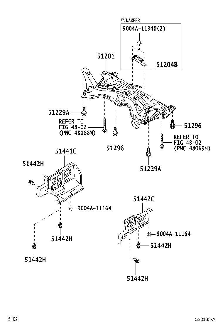 51201-BZ150 CROSSMEMBER SUB-ASSY, FRONT SUSPENSION product image