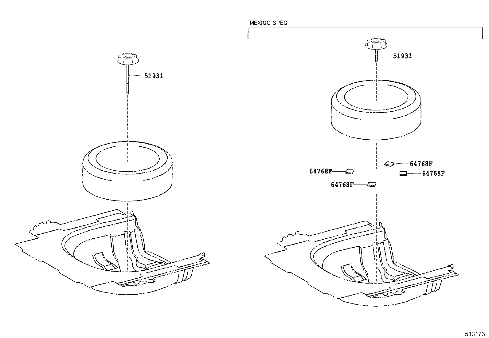 64778-06080 PROTECTOR, SPARE WHEEL product image