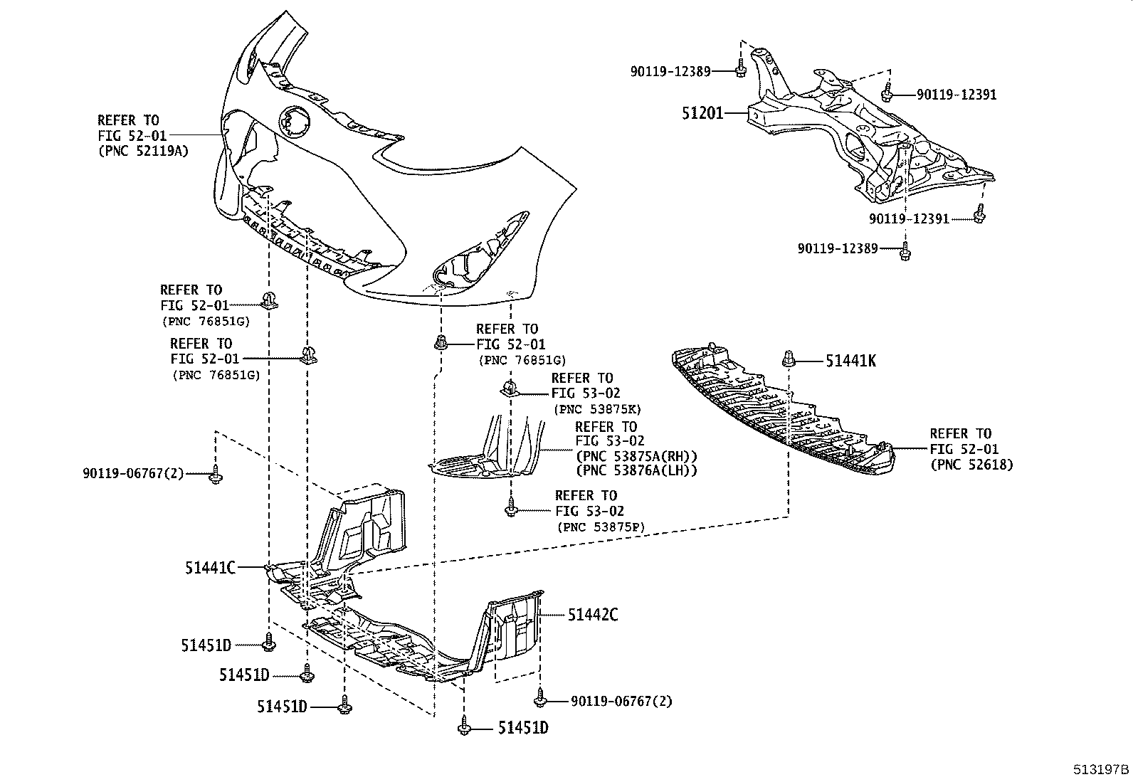 51442-52140 COVER, ENGINE UNDER, LH product image