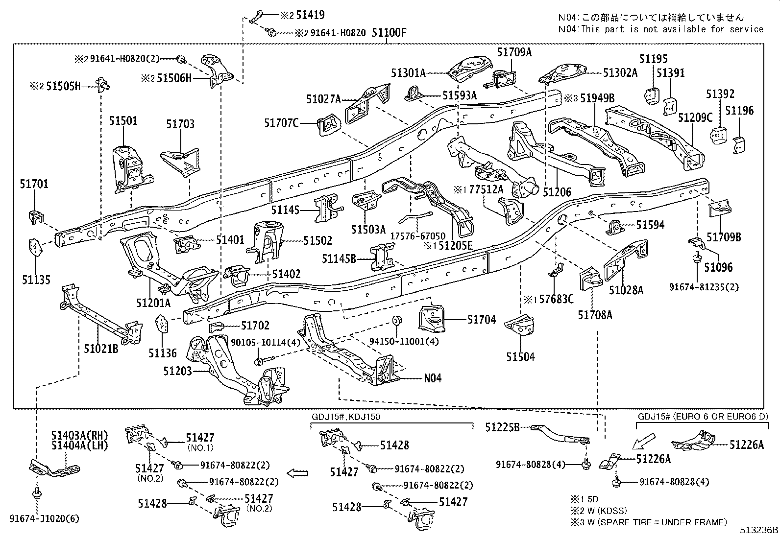 51401-60120 BRACKET SUB-ASSY, ENGINE FRONT MOUNTING, RH product image