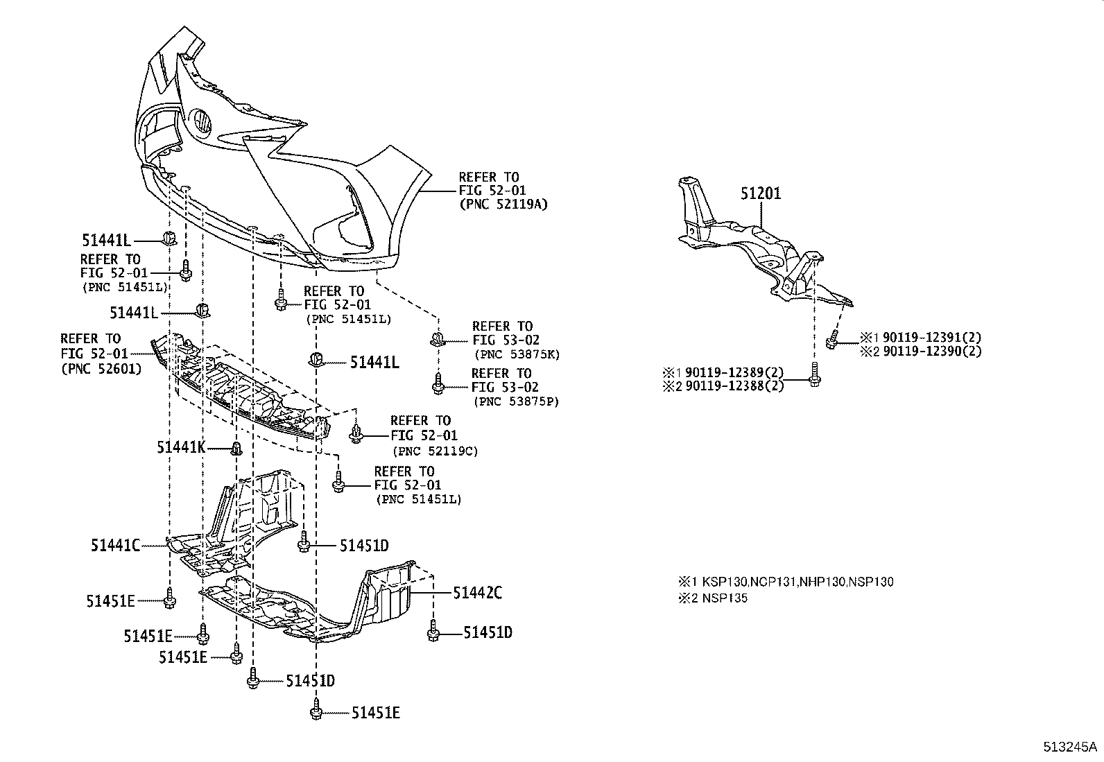 51441-52310 COVER, ENGINE UNDER, RH product image