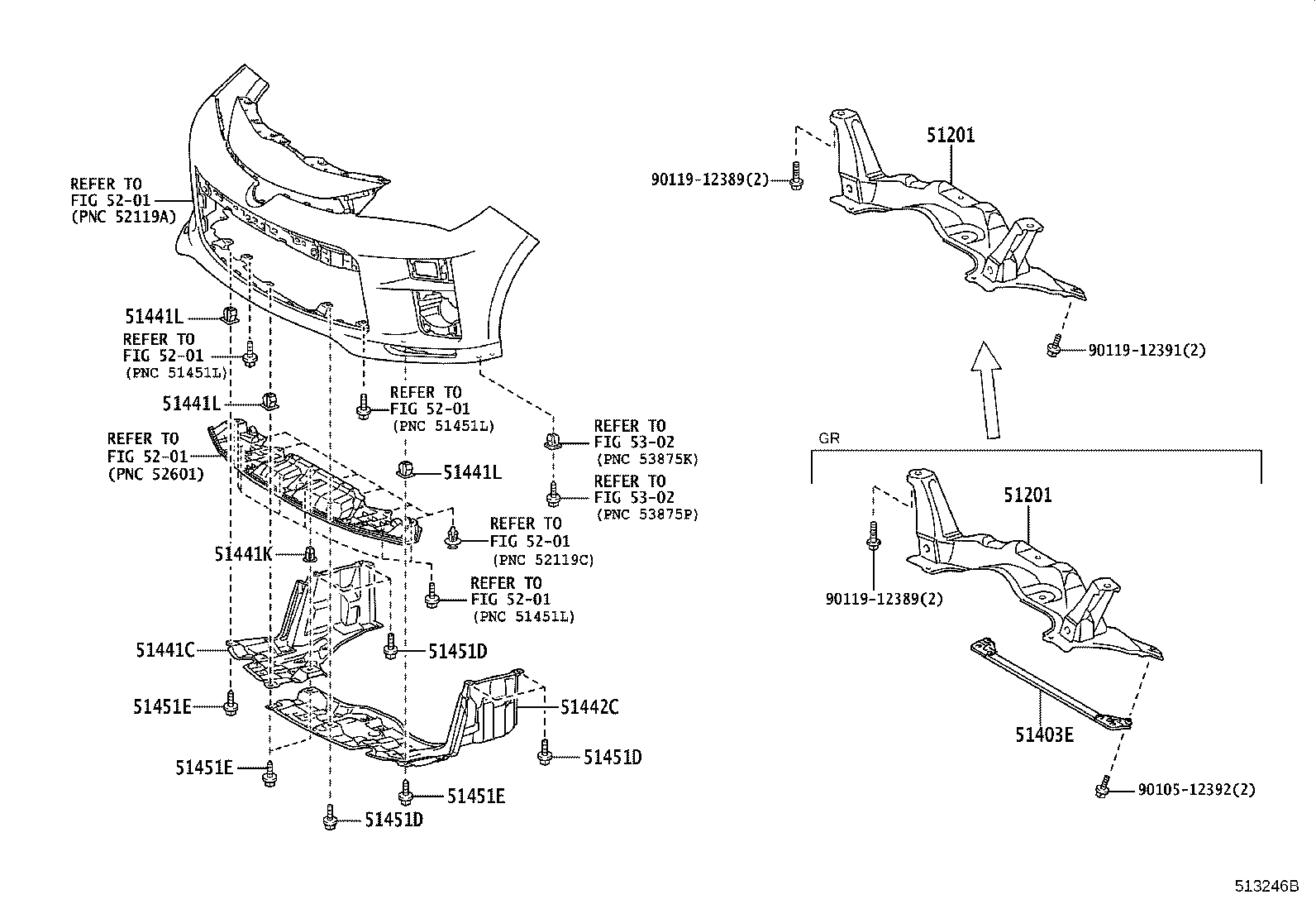 51441-52310 COVER, ENGINE UNDER, RH product image