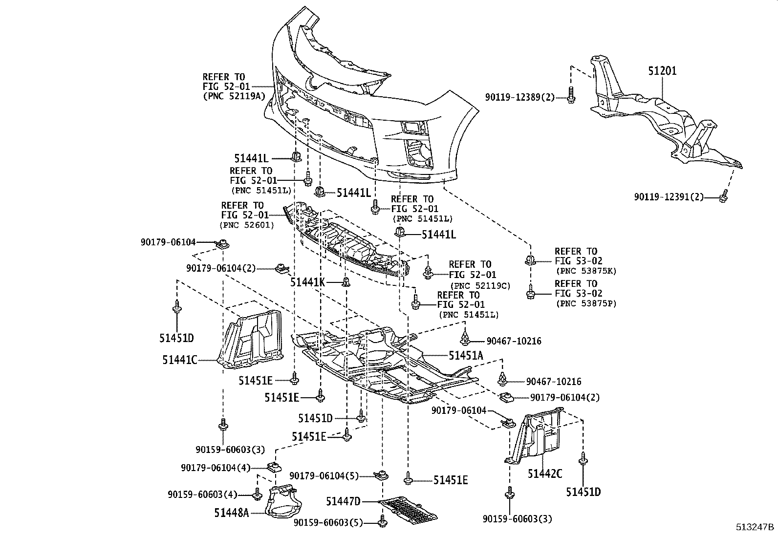 51441-52310 COVER, ENGINE UNDER, RH product image
