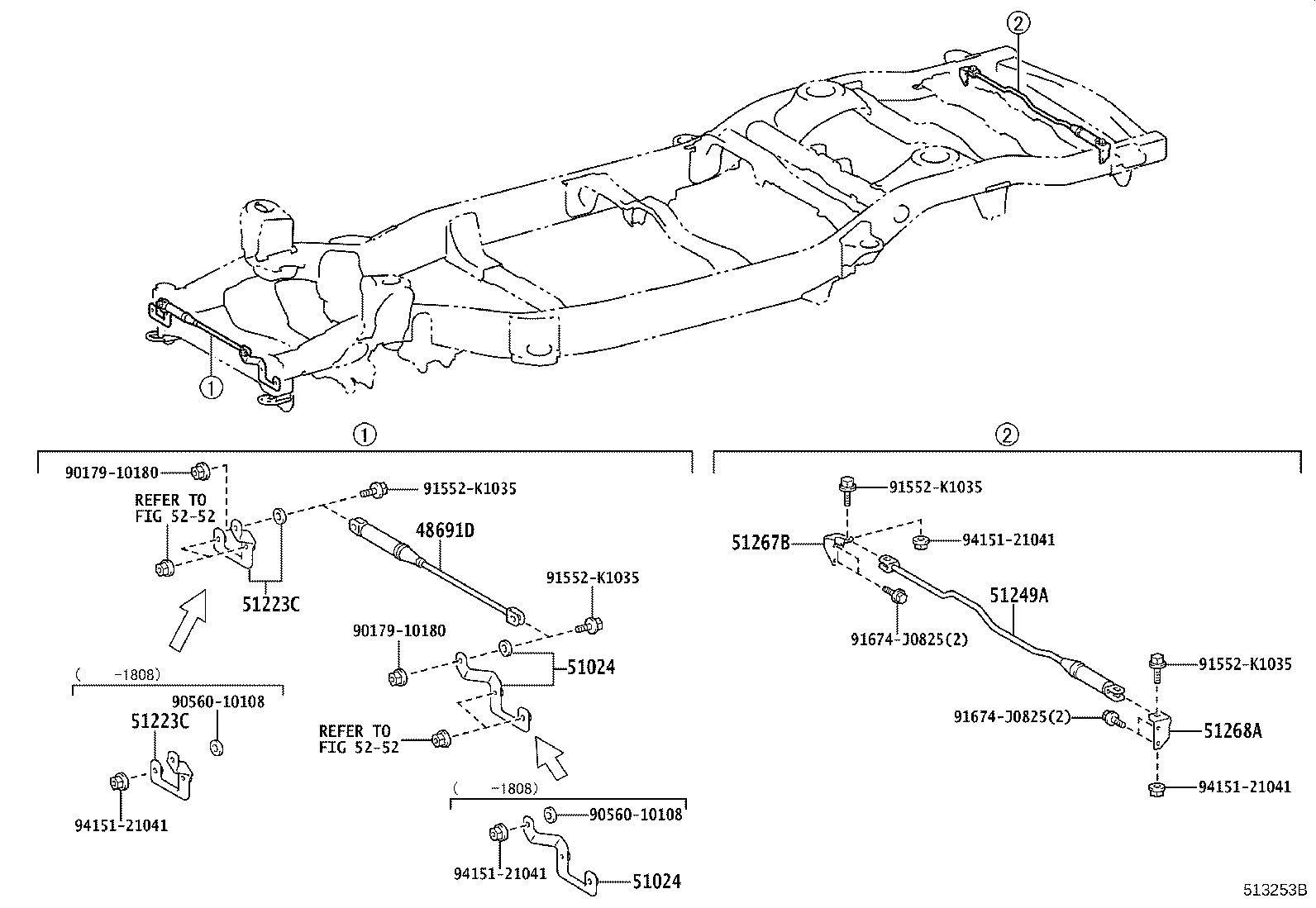 51224-60040 BRACKET SUB-ASSY, FRONT SUSPENSION MEMBER, LH product image