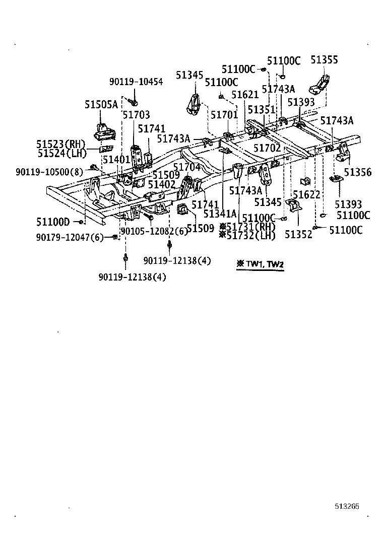 51001-26512 FRAME SUB-ASSY product image