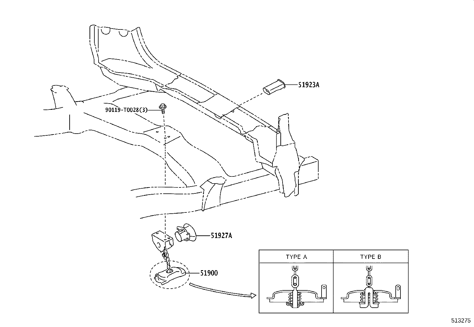 51900-0K161 CARRIER ASSY, SPARE WHEEL product image