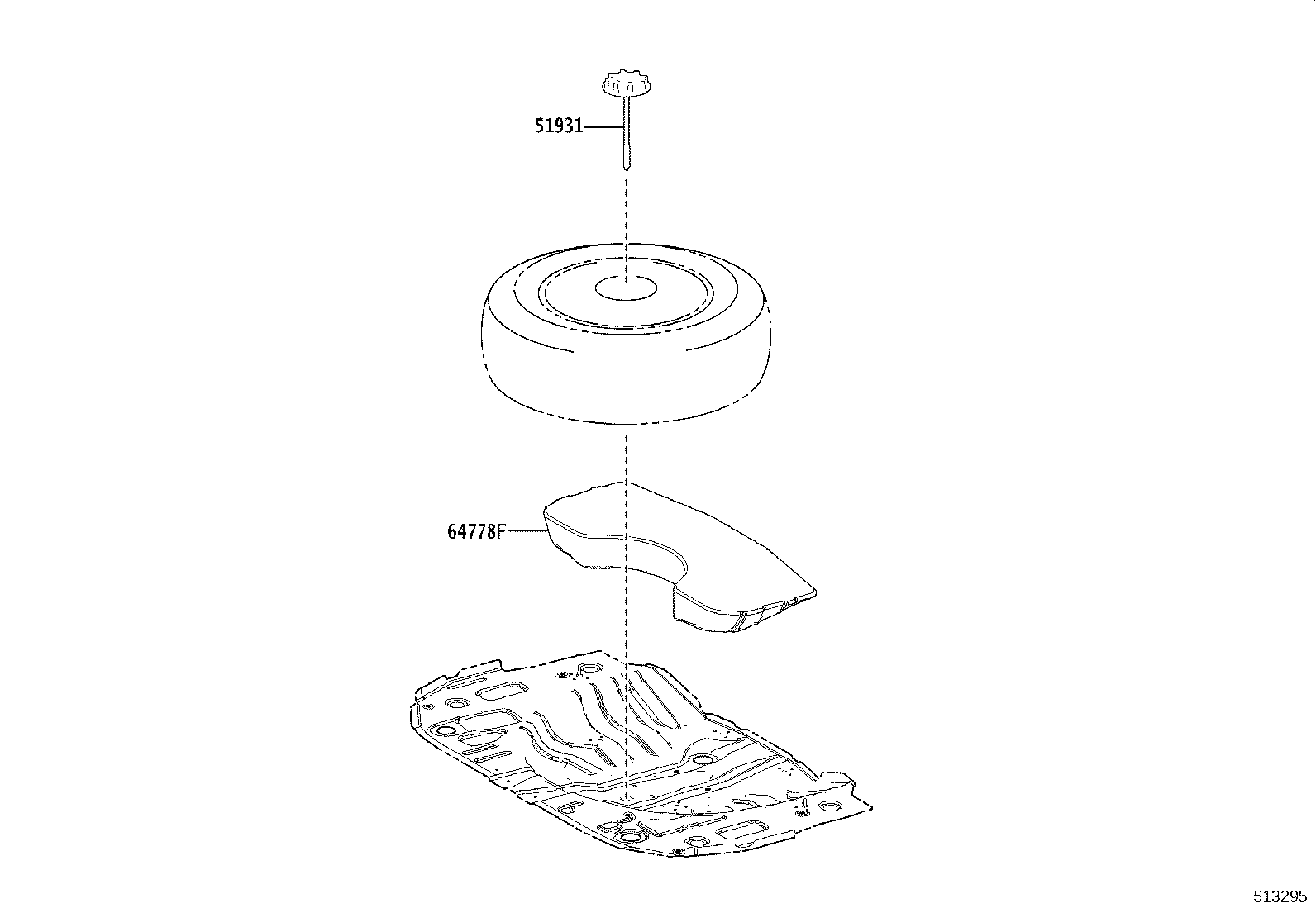 64778-F4060 PROTECTOR, SPARE WHEEL product image