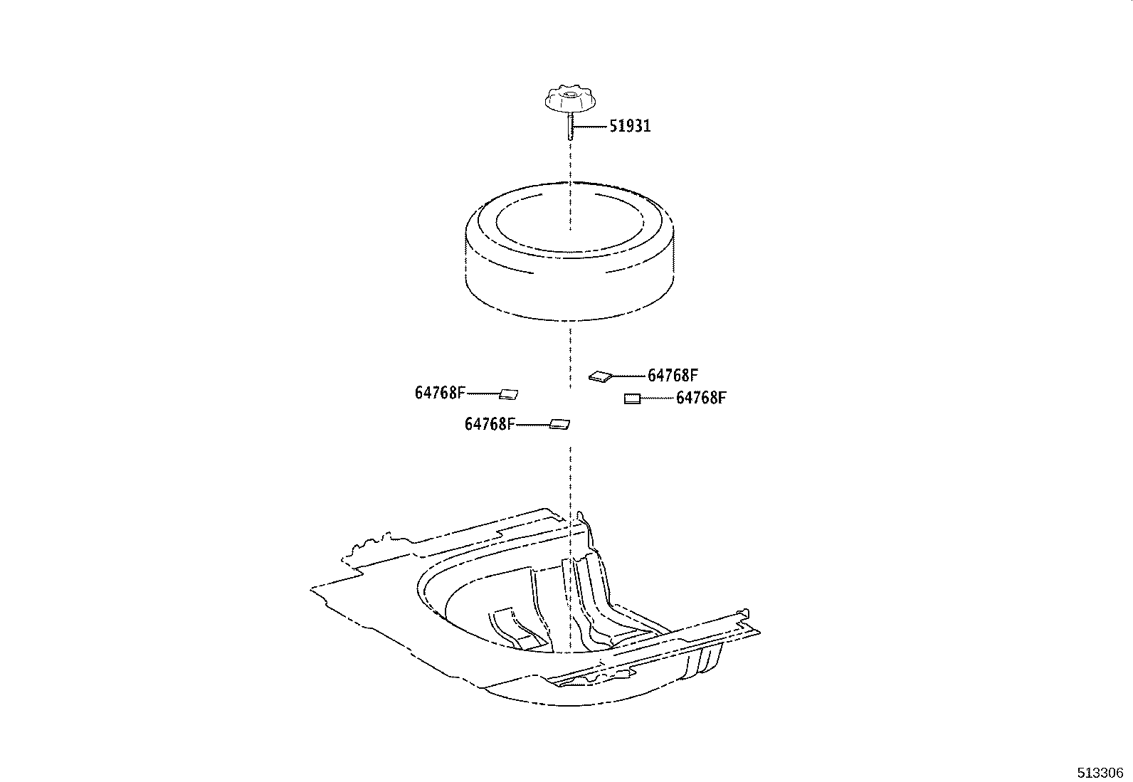 64768-06020 STOPPER, JACK COVER product image