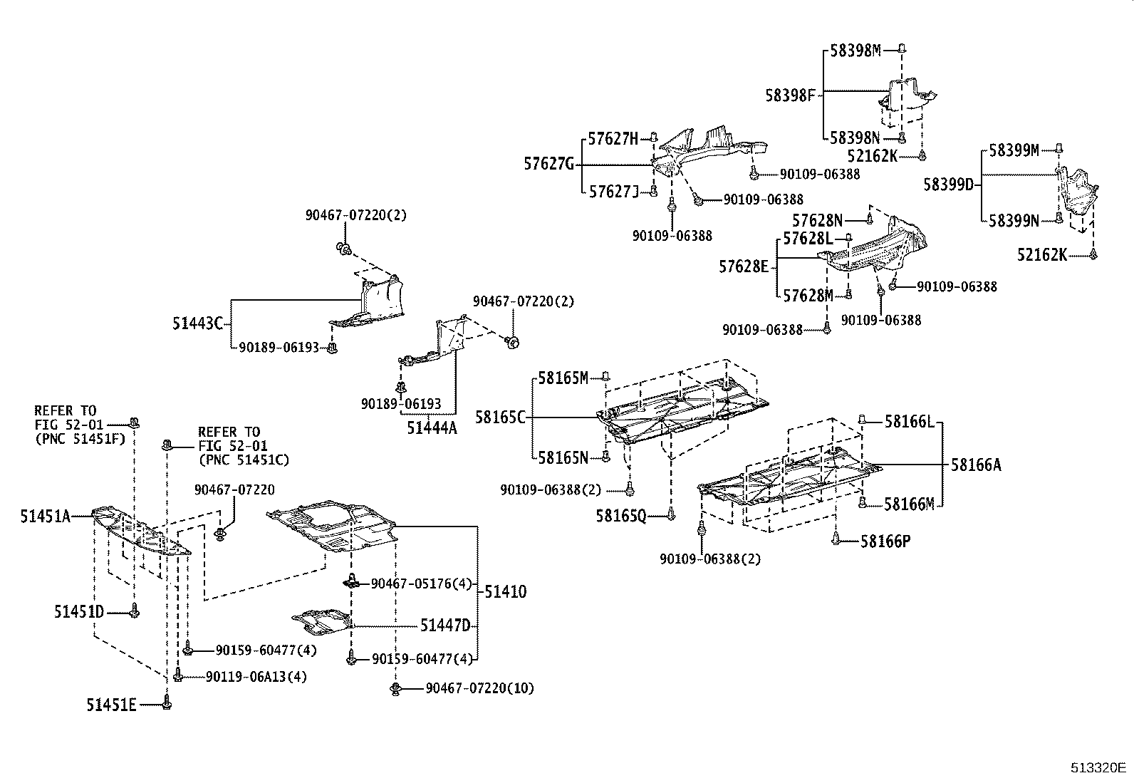 51447-12090 COVER, ENGINE UNDER, NO.4 CENTER product image